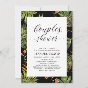 Invitation Carton d'invitation de mariage pour couples tropic