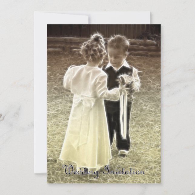 Invitation Carton d'invitation de mariage pour jeunes amoureu (Devant)