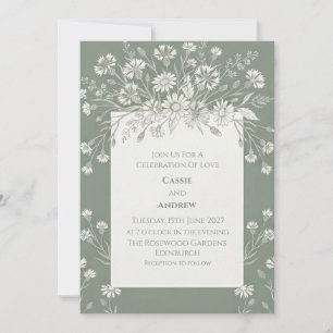 Invitation Carton d'invitation de mariage pour un jardin de s