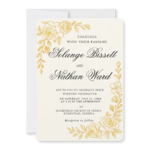 Carton d'invitation de mariage tout-en-un 'Langage