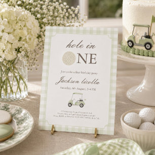 Invitation Carton d'invitation de naissance au golf Sage Gree