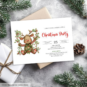 Invitation Carton d'invitation de Noël moderne et chic avec d