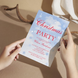 Invitation Carton d'invitation de Noël vintage