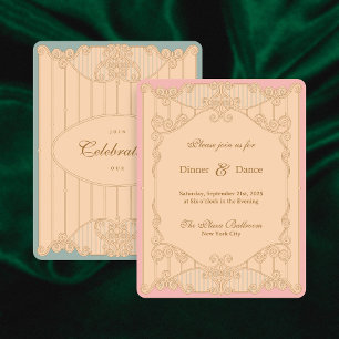 Invitation Carton d'invitation de réception de mariage Art No