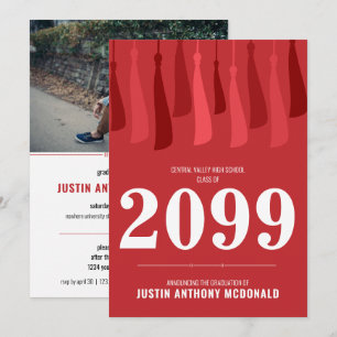 Invitation Carton d'invitation de remise de diplôme avec rang