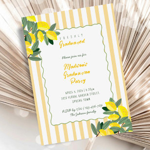 Invitation Carton d'invitation de remise de diplôme Citron à 