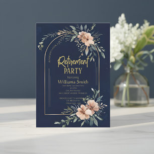 Invitation Carton d'invitation de retraite à l'aquarelle vert