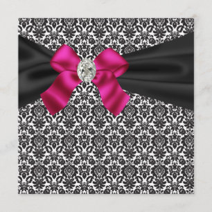 Invitation Carton d'invitation de soirée tenue de soirée rose