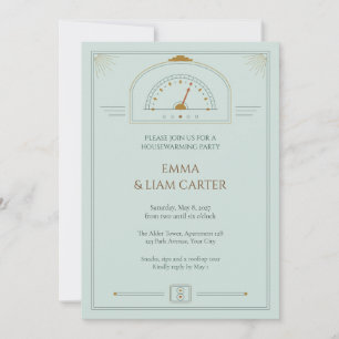 Invitation Carton d'invitation Deco Cadran d'Ascenseur pour p