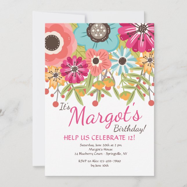 Invitation Carton d'invitation éclatant de couleurs (Devant)