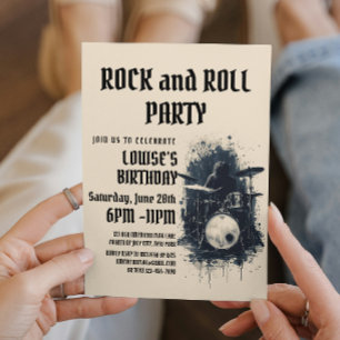 Invitation Carton d'invitation élégant beige pour une soirée 