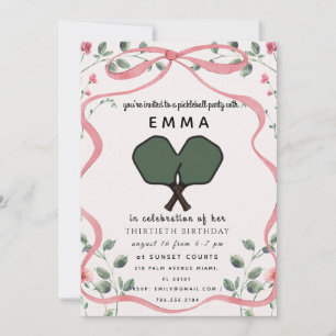 Invitation Carton d'invitation élégant rose pour baby shower
