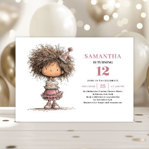 Invitation Carton d'invitation fantaisiste pour l'anniversair