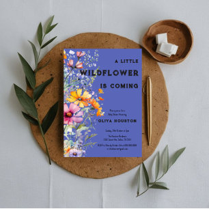 Invitation Carton d'invitation Fleurs sauvages pour Baby Show