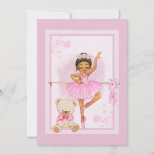 Invitation Carton d'invitation floraIn Ballerine