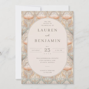 Invitation Carton d'invitation floral pastel sophistiqué