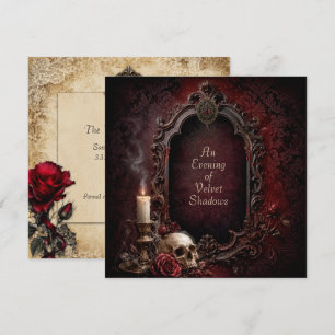 Invitation Carton d'invitation gothique Halloween carré