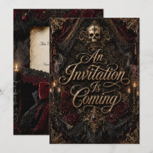 Carton d'invitation gothique Halloween pour réserv