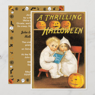 Invitation Carton d'invitation Halloween Histoires effrayante