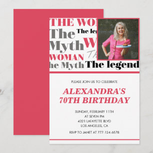 Invitation Carton d'invitation humoristique pour 70 ans Photo