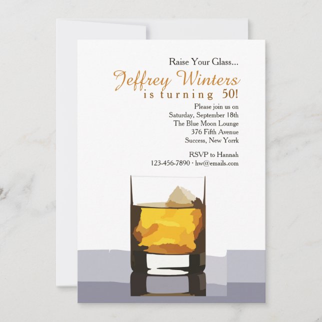 Invitation Carton d'invitation "Levez votre verre" (Devant)