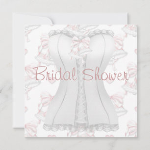 Invitation Carton d'invitation Mariage Fleurs Corset Blanc So
