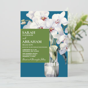 Invitation Carton d'invitation Mariage Orchidées Blanches