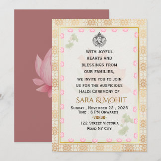 Invitation Carton d'invitation modifiable pour la cérémonie H