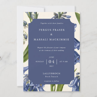 Invitation Carton d'invitation motif botanique de Jacinthe de