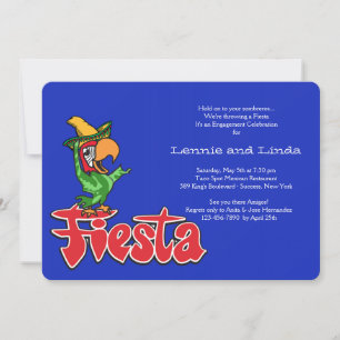 Invitation Carton d'invitation Perroquet Fiesta