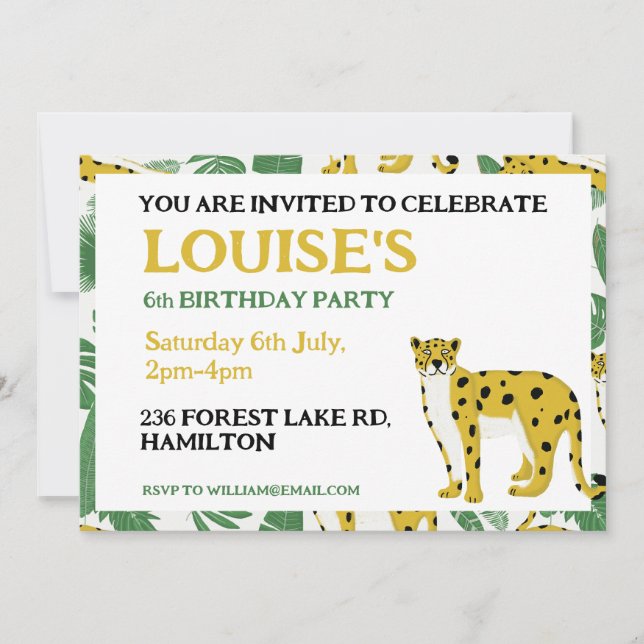 Invitation Carton d'invitation personnalisé pour l'anniversai (Devant)