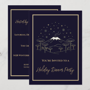 Invitation Carton d'invitation personnalisé pour Noël Mont Et