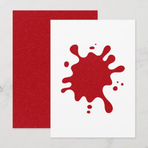 Invitation Carton d'invitation personnalisé Rouge Tomate Spla