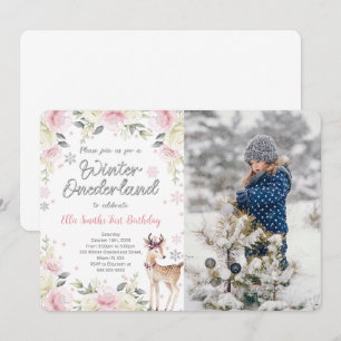 Invitation Carton d'invitation photo de Noël Editable Wonderl