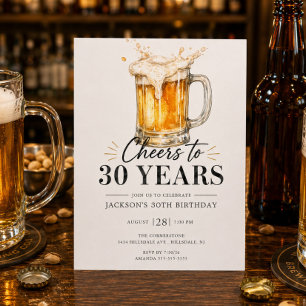 Invitation Carton d'invitation pour 30 ans