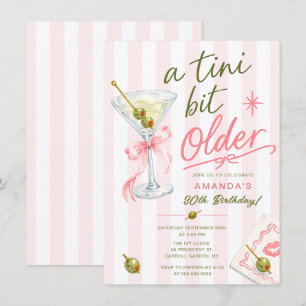 Invitation Carton d'invitation pour 30 ans "Un peu plus âgée"