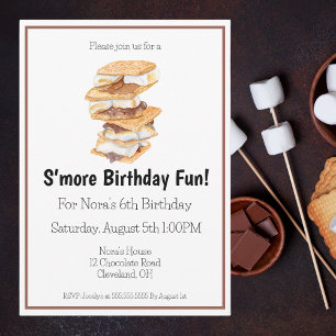 Invitation Carton d'invitation pour 6ème anniversaire Fun S'm