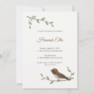 Invitation Carton d'invitation pour Baby Shower avec un Munia
