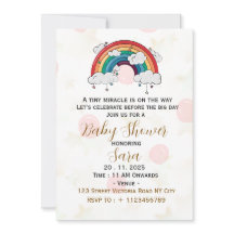 Carton d'invitation pour Baby Shower Bohème