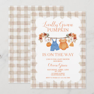 Invitation Carton d'invitation pour Baby Shower d'automne cit