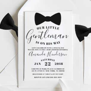 Invitation Carton d'invitation pour Baby Shower Gentleman au 