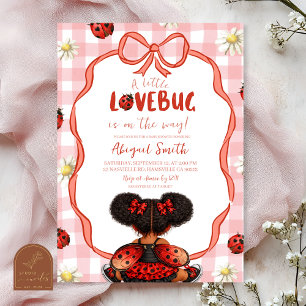 Invitation Carton d'invitation pour Baby Shower Gingham Rouge