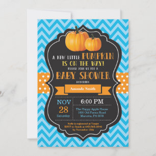 Invitation Carton d'invitation pour Baby Shower Little Pumpki