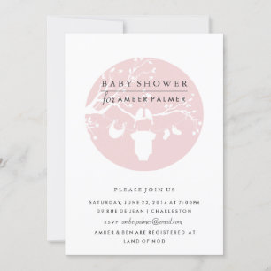 Invitation Carton d'invitation pour Baby Shower Modern Love B