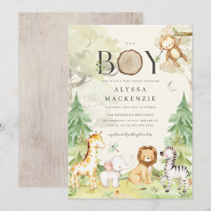 Invitation Carton d'invitation pour Baby Shower sur le thème
