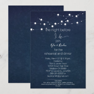 Invitation Carton d'invitation pour dîner/ fête de répétition