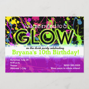 Invitation Carton d'invitation pour fête d'anniversaire avec