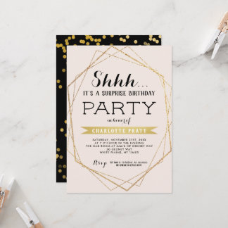 Invitation Carton d'invitation pour fête d'anniversaire surpr