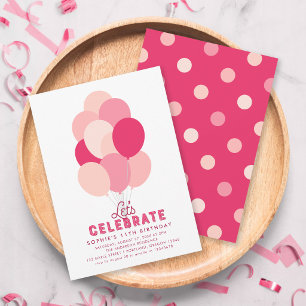 Invitation Carton d'invitation pour fête d'anniversaire tout