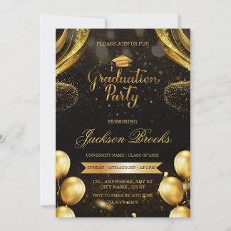 Invitation Carton d'invitation pour la fête de fin d'études a